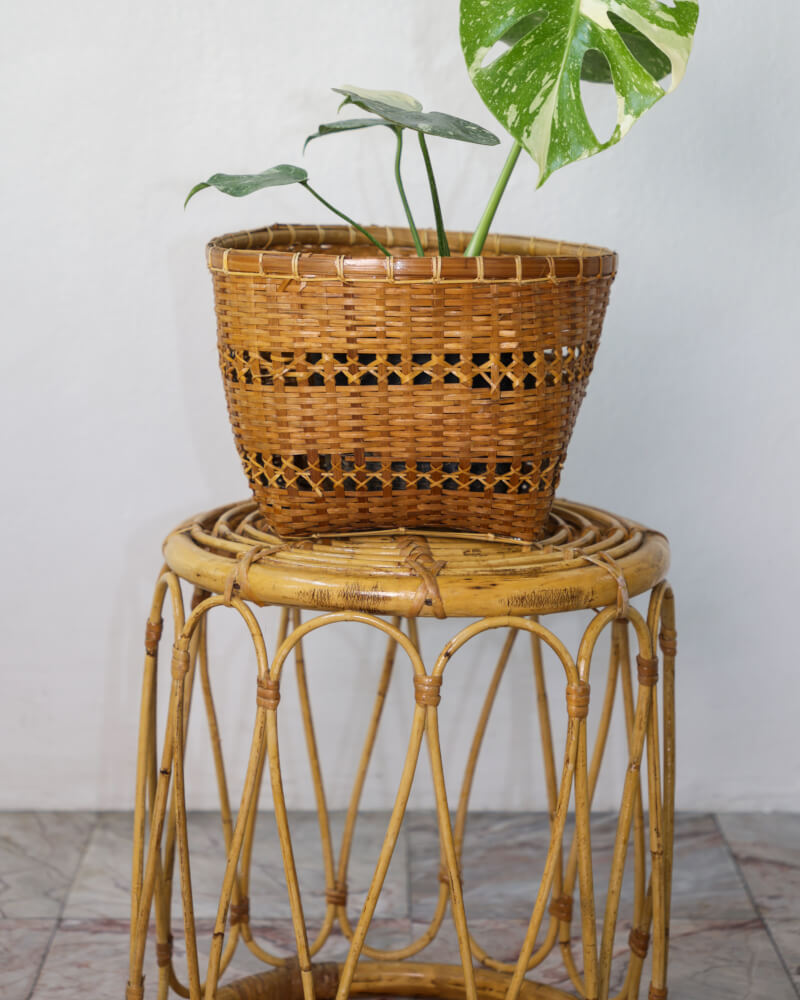 สตูล หวายแท้ PISAMAI รุ่น SLIM STOOL สไตล์ TROPICAL ขนาด 35*35*40 ซม. สีธรรมชาติ_1